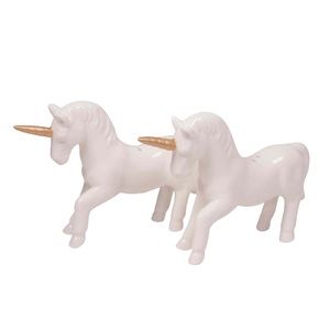 UNICORN PORCELAIN SALT PEPPER SHAKER SET - BRAND NEW IN BOX